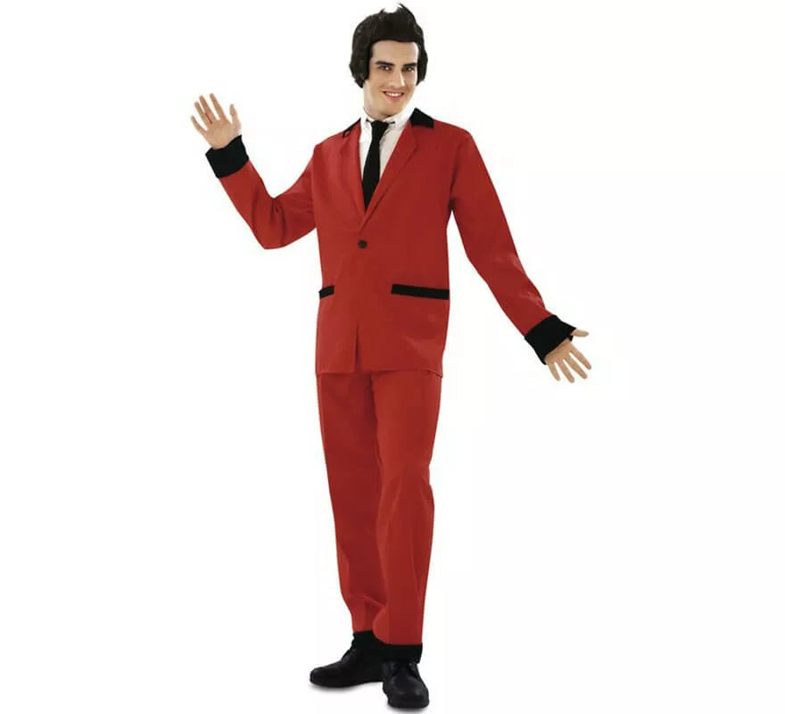 Translation missing: es.Disfraz de Rockabilly rojo para hombre