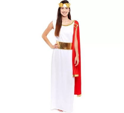 Disfraz de Romana Blanca Elegante para mujer