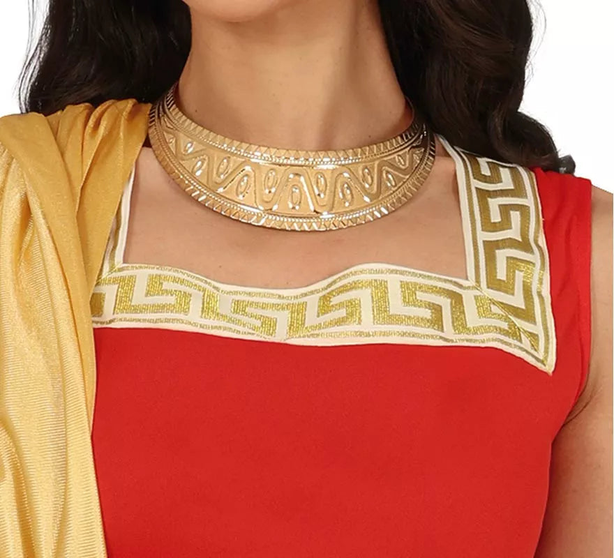 Translation missing: es.Disfraz de Romana roja y dorado para mujer