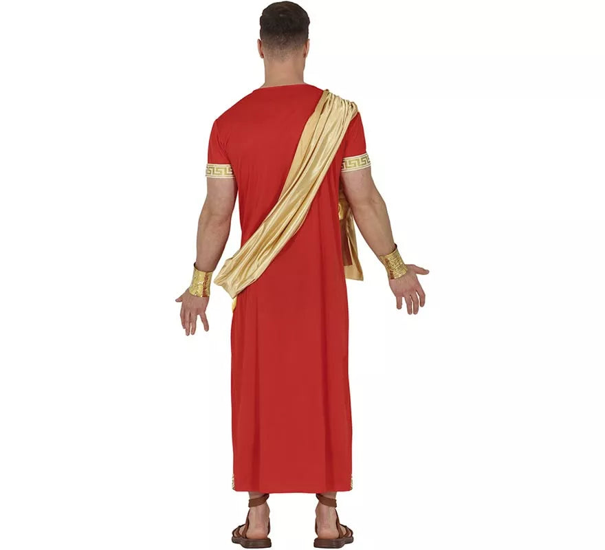 Translation missing: it.Disfraz de Romano rojo y dorado para hombre