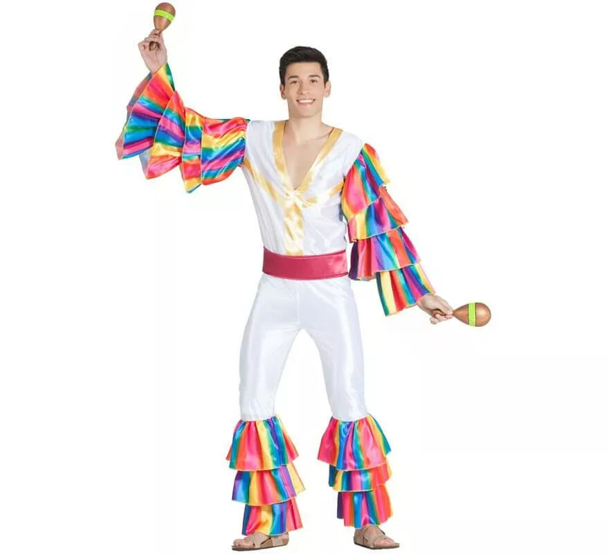 Translation missing: it.Disfraz de Rumbero Blanco para hombre