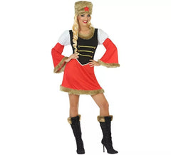Costume da russa rosso per donna