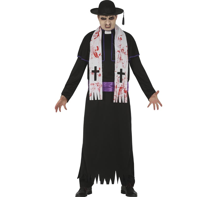 Translation missing: it.Disfraz de Sacerdote Zombie para hombre