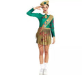 Disfraz de Scout Zombie verde y marrón para mujer