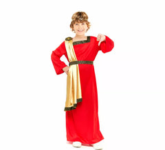 Costume da senatore romano rosso per ragazzo