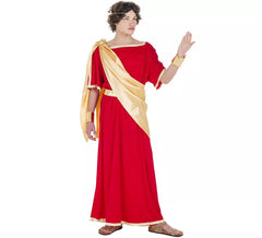 Costume da senatore romano rosso e oro per uomo