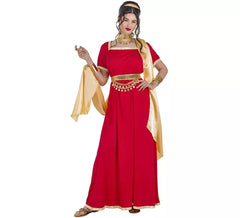 Costume da senatore romano rosso e oro per donna