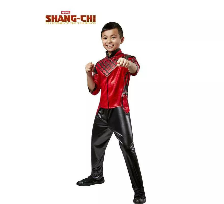 Translation missing: it.Disfraz de Shang-Chi Deluxe Rojo para niño
