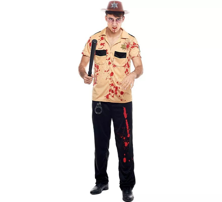 Translation missing: it.Disfraz de Sheriff Zombie para hombre