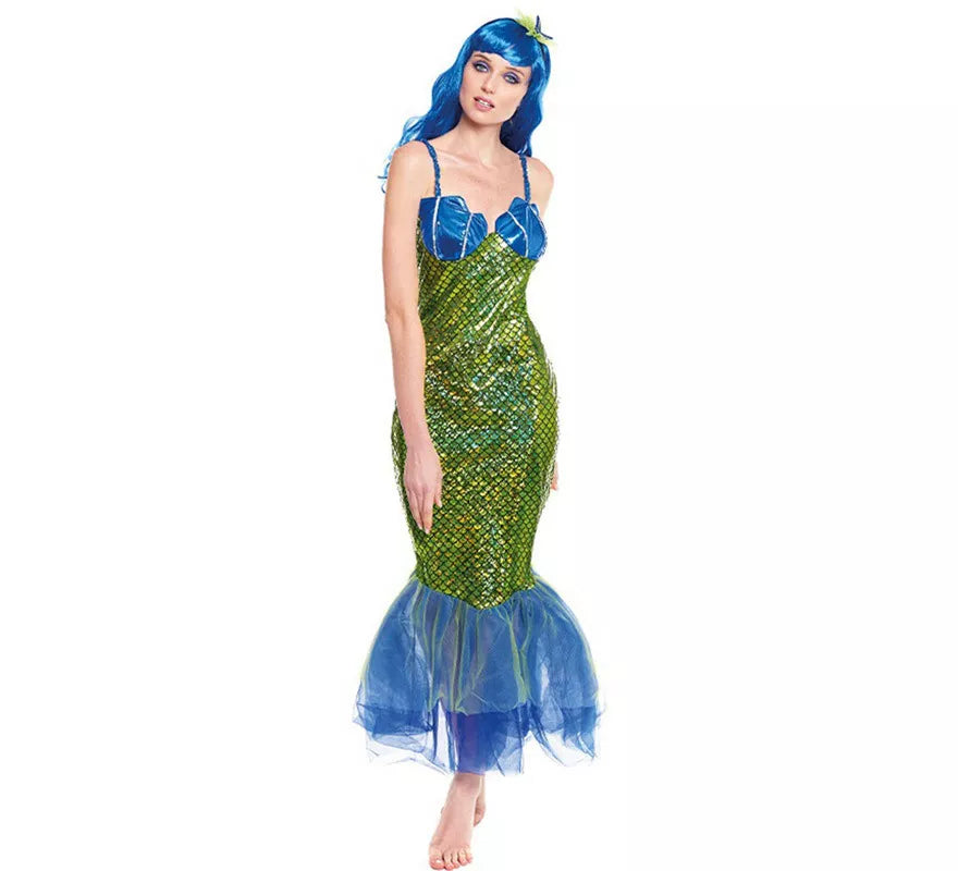 Translation missing: it.Disfraz de Sirena Verde Oscura para mujer