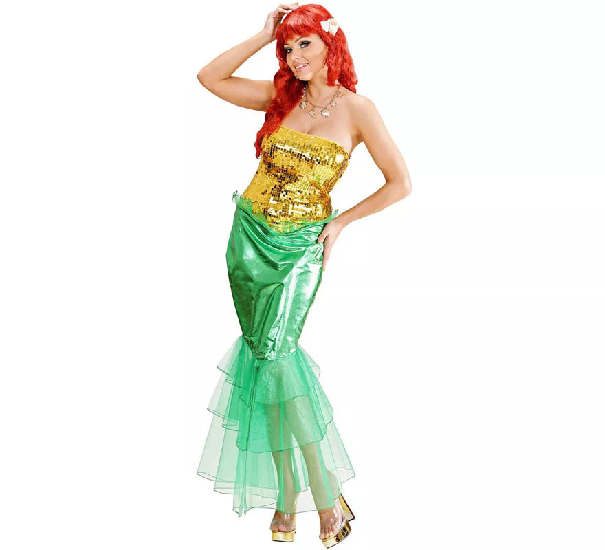 Translation missing: it.Disfraz de Sirena Verde y Amarillo para mujer