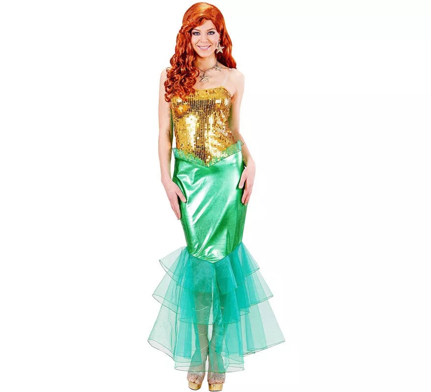 Translation missing: it.Disfraz de Sirena Verde y Amarillo para mujer
