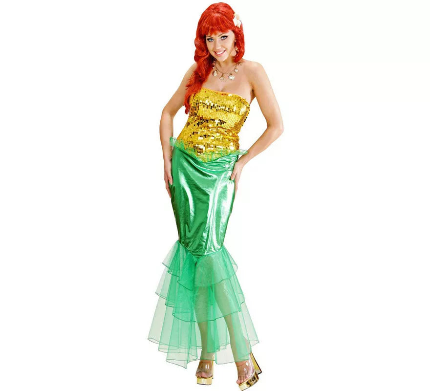 Translation missing: it.Disfraz de Sirena Verde y Amarillo para mujer