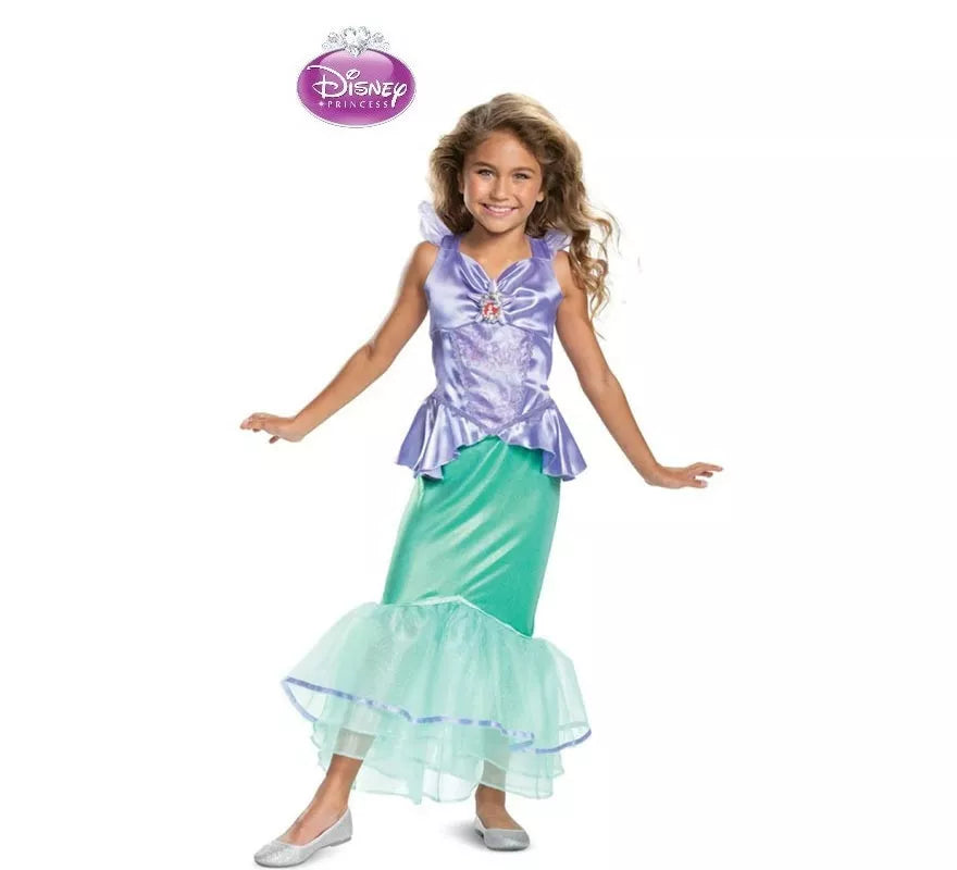 Translation missing: it.Disfraz de Sirenita Ariel Disney Deluxe para niña