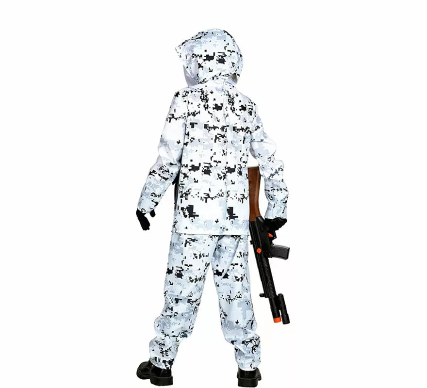 Translation missing: it.Disfraz de Soldado Ártico de las Fuerzas Especiales para niño