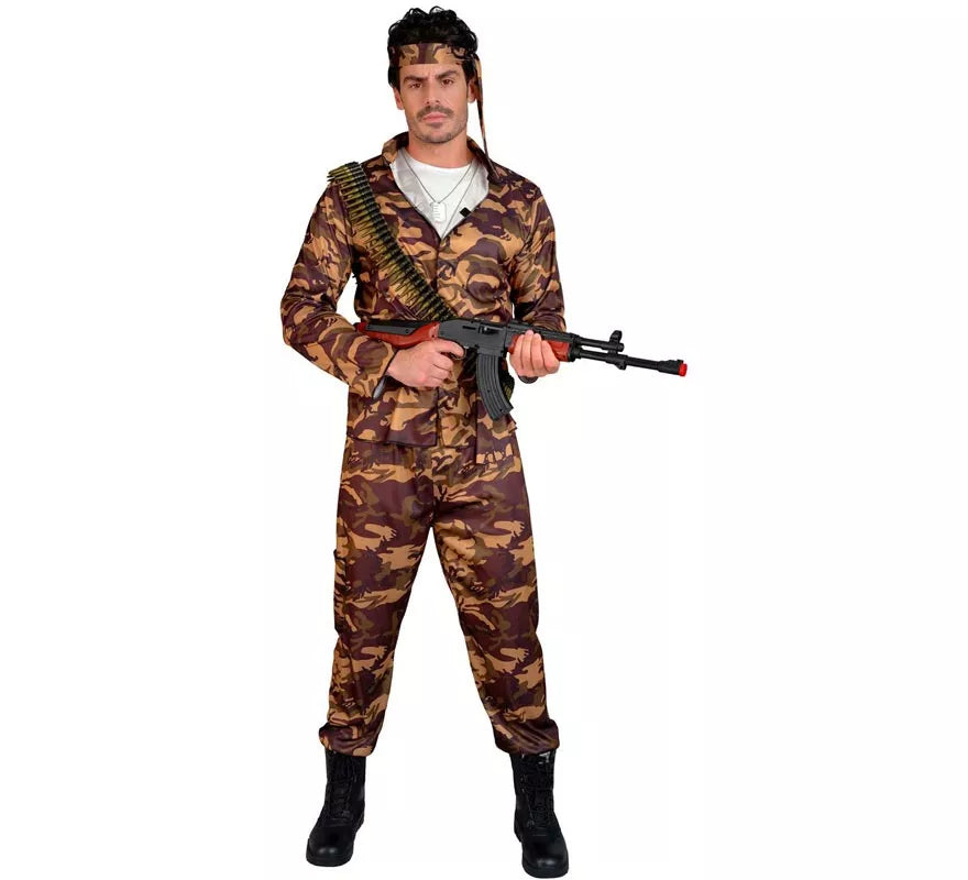 Translation missing: it.Disfraz de Soldado Camuflado marrón para hombre