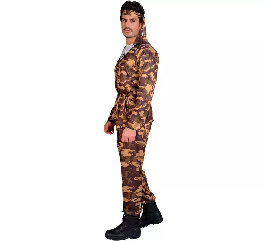 Translation missing: it.Disfraz de Soldado Camuflado marrón para hombre