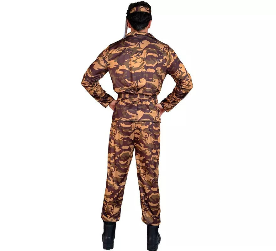 Translation missing: es.Disfraz de Soldado Camuflado marrón para hombre