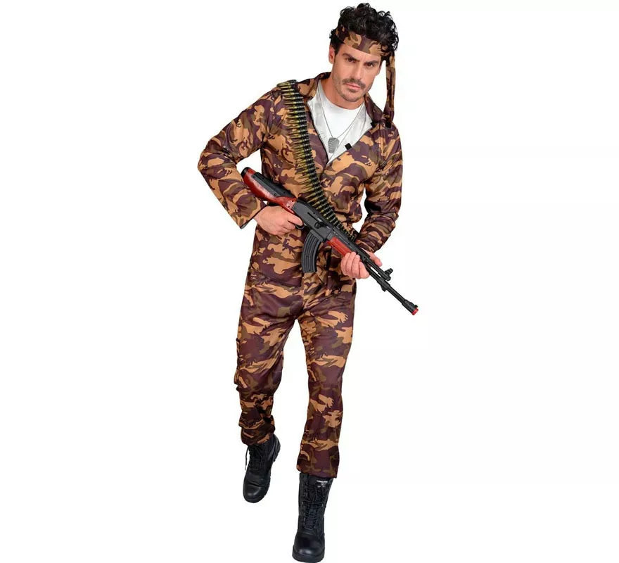 Translation missing: es.Disfraz de Soldado Camuflado marrón para hombre
