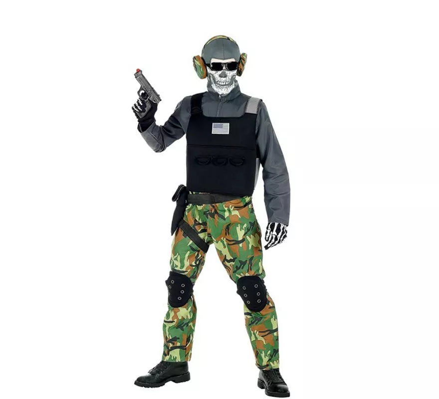 Translation missing: es.Disfraz de Soldado Esqueleto para niño