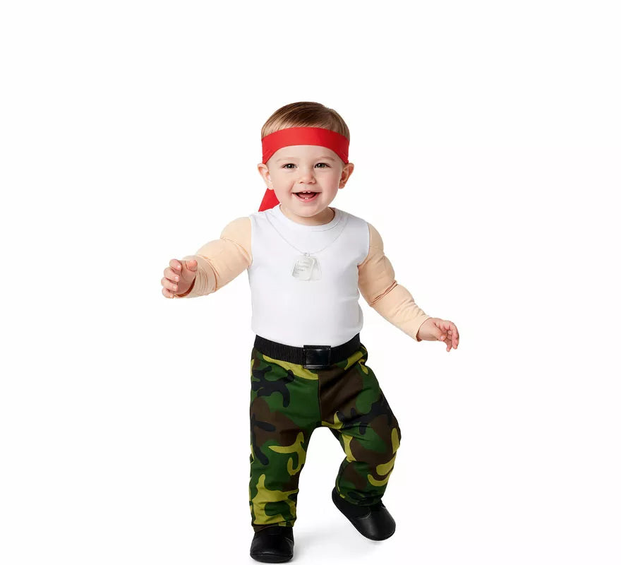 Translation missing: it.Disfraz de Soldado Militar Rambo para bebé