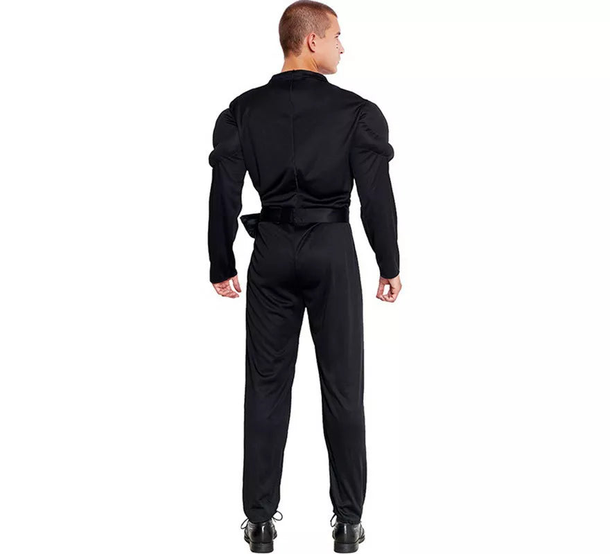 Translation missing: it.Disfraz de Soldado SWAT Musculoso negro para hombre