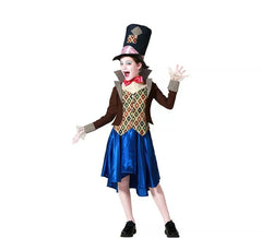 Costume da Cappellaio Matto con giacca per bambina