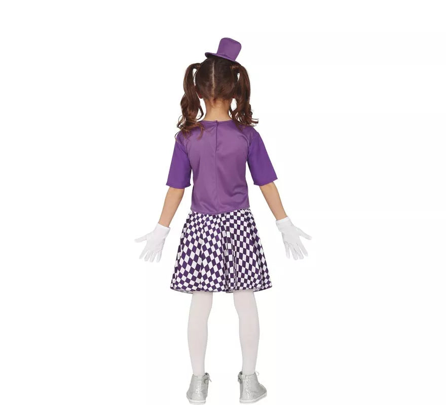 Translation missing: it.Disfraz de Sombrerera Morado para niña