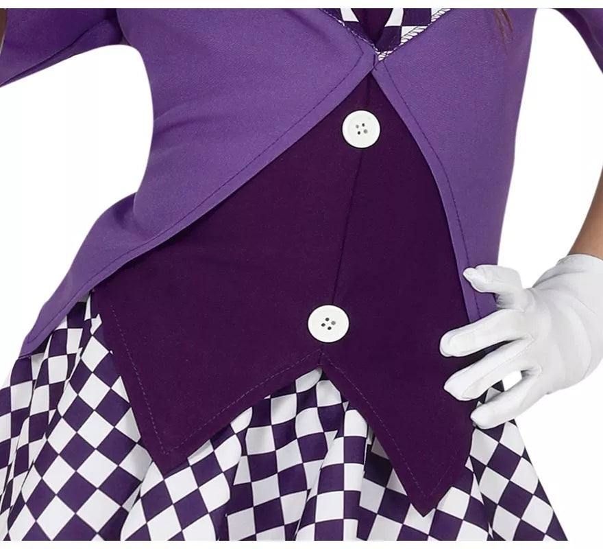 Translation missing: es.Disfraz de Sombrerera Morado para niña