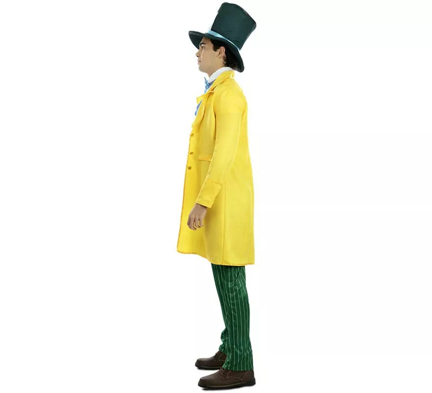 Translation missing: it.Disfraz de Sombrerero amarillo para hombre