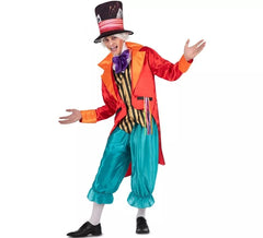 Costume da Cappellaio Matto arancione e blu per uomo