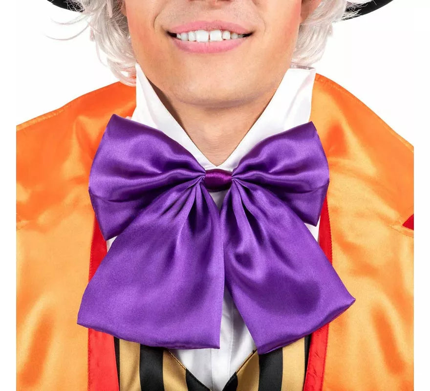 Disfraz de Sombrerero Loco naranja y azul para hombre