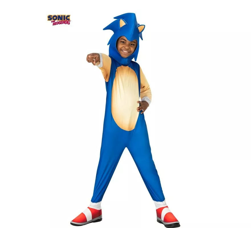 Translation missing: it.Disfraz de Sonic the hedgehog clásico con máscara para niño
