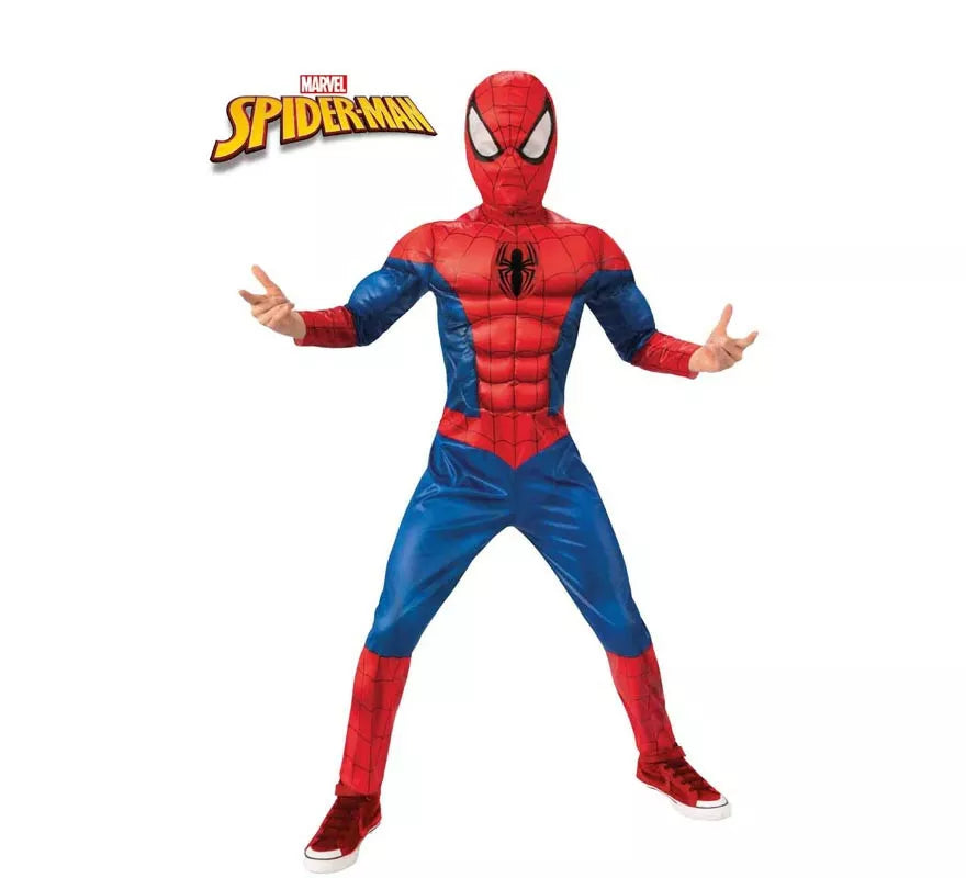 Translation missing: it.Disfraz de Spiderman Black Line musculoso para niño