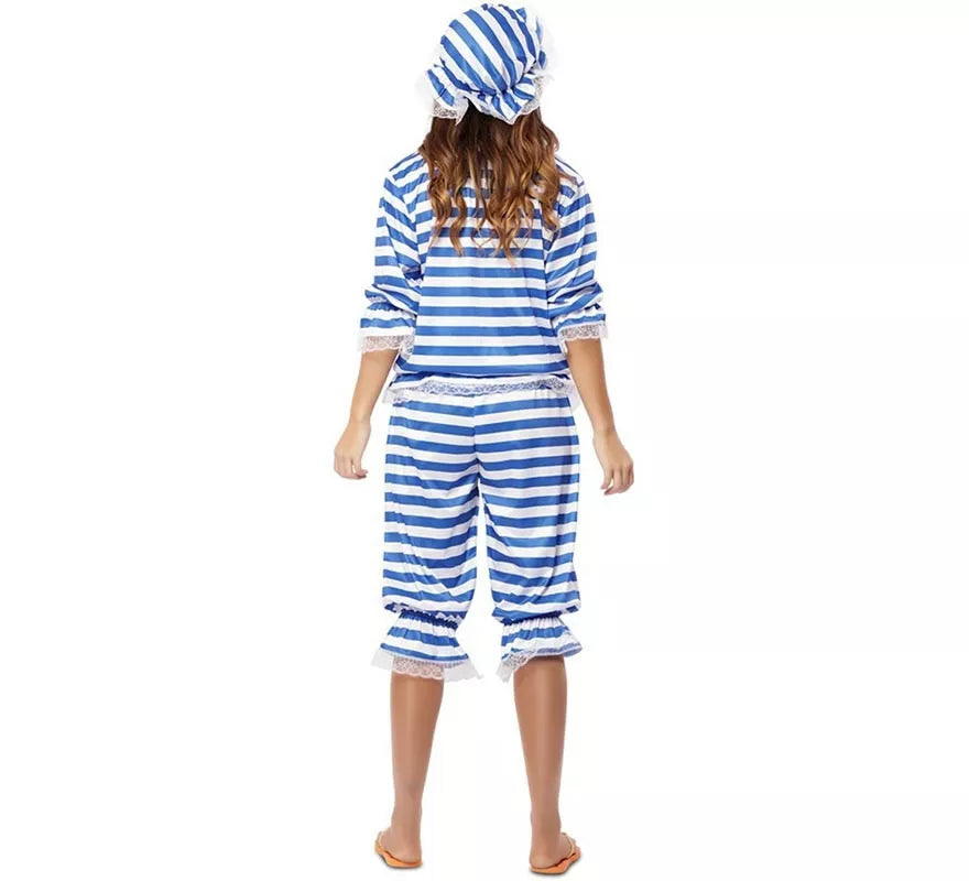 Translation missing: it.Disfraz de Sra. Bañista Retro Años 20 Azul para mujer