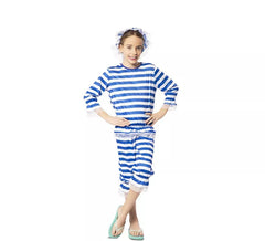 Disfraz de Srta. Bañista Retro Años 20 Azul para niña