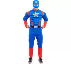 Costume da eroe della star americana per uomo