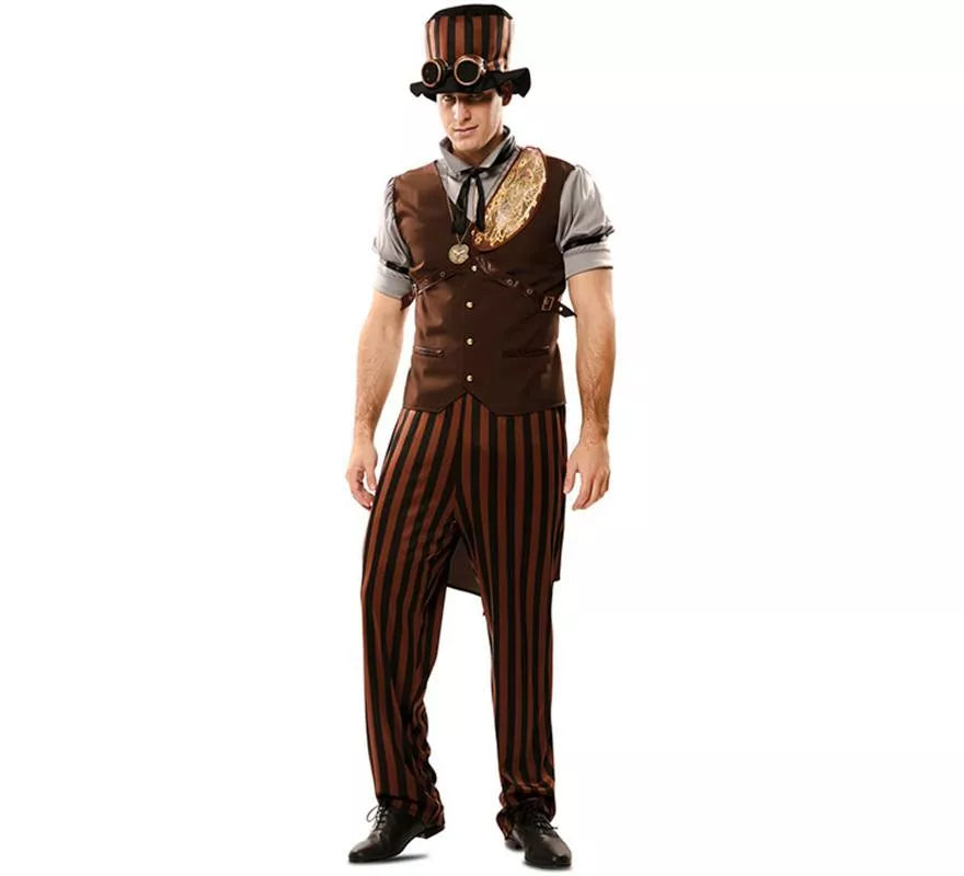 Translation missing: it.Disfraz de Steampunk a Rayas para hombre