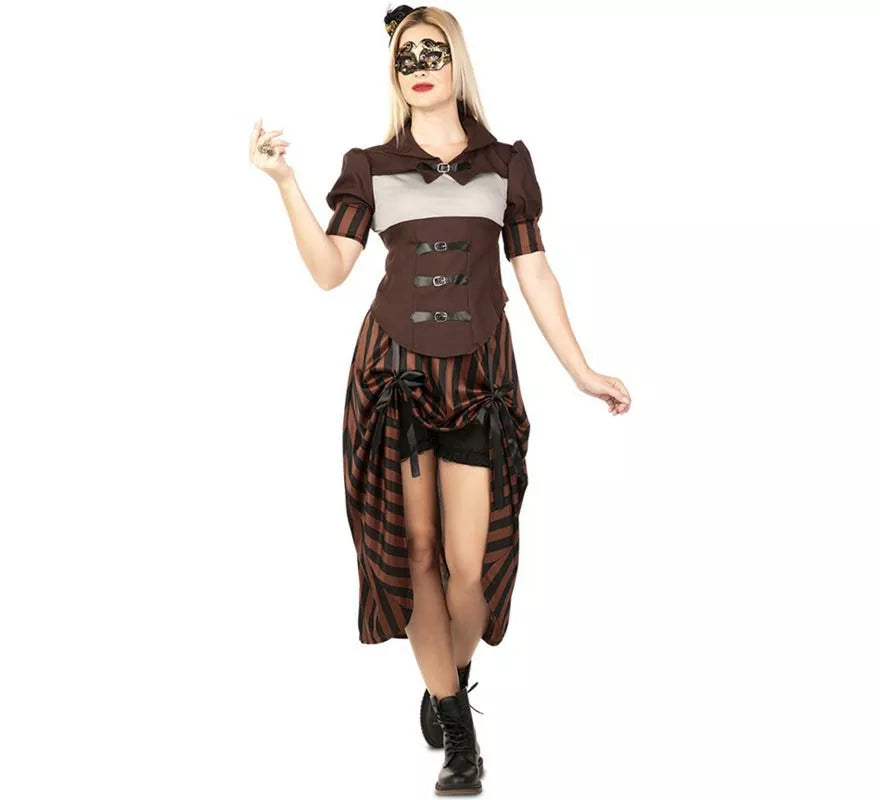 Translation missing: es.Disfraz de Steampunk a Rayas para mujer