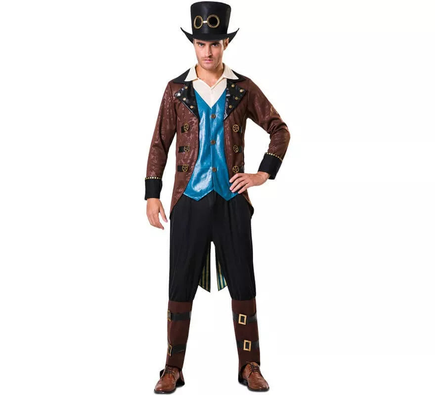 Translation missing: es.Disfraz de Steampunk con sombrero para hombre