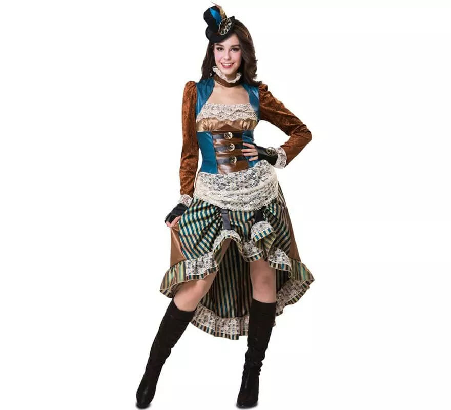 Translation missing: es.Disfraz de Steampunk con sombrero para mujer