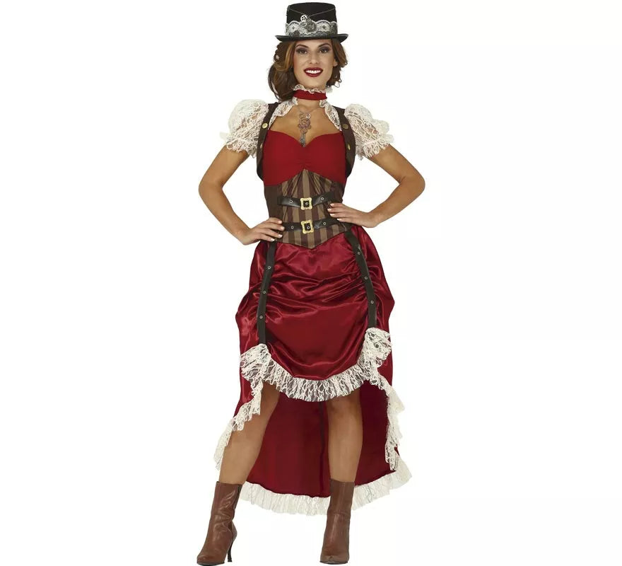 Translation missing: it.Disfraz de Steampunk Granate para mujer