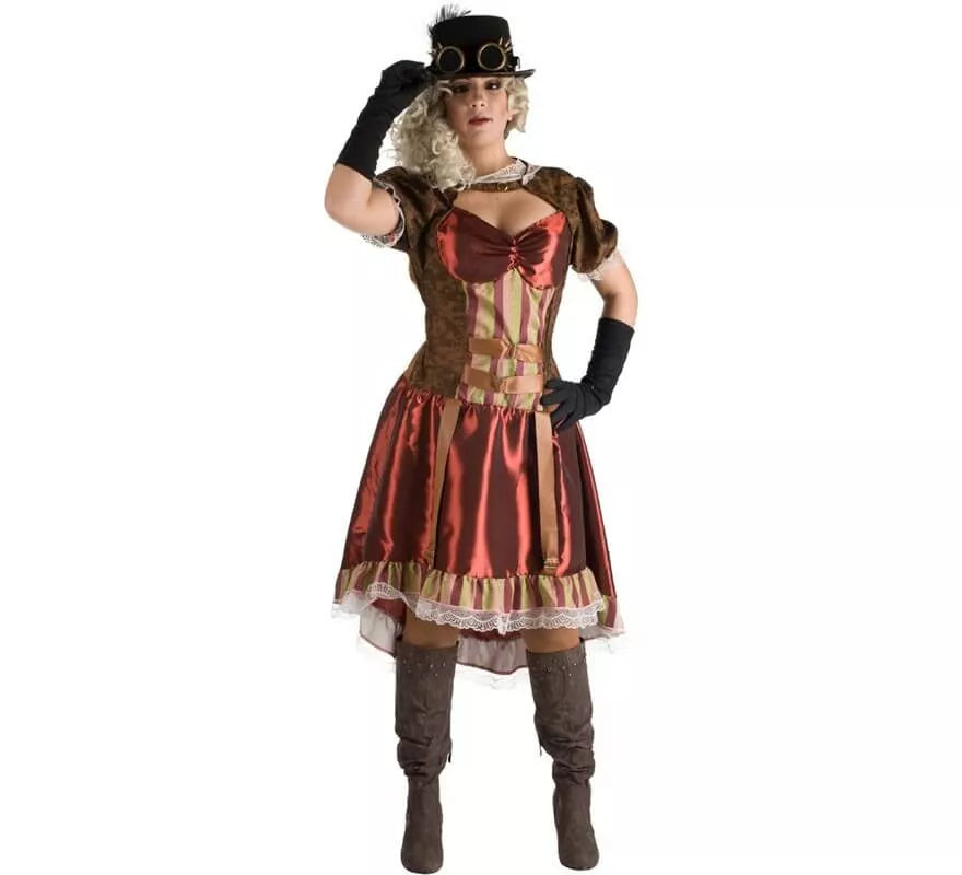 Translation missing: it.Disfraz de Steampunk Granate para mujer