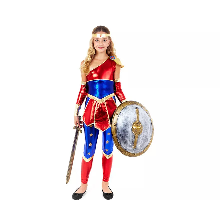 Translation missing: es.Disfraz de Super Guerrera Amazónica para niña