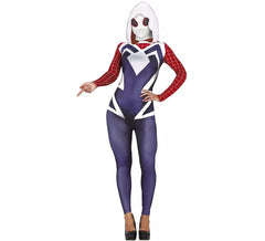 Costume da supereroina aracnide con cappuccio per donna