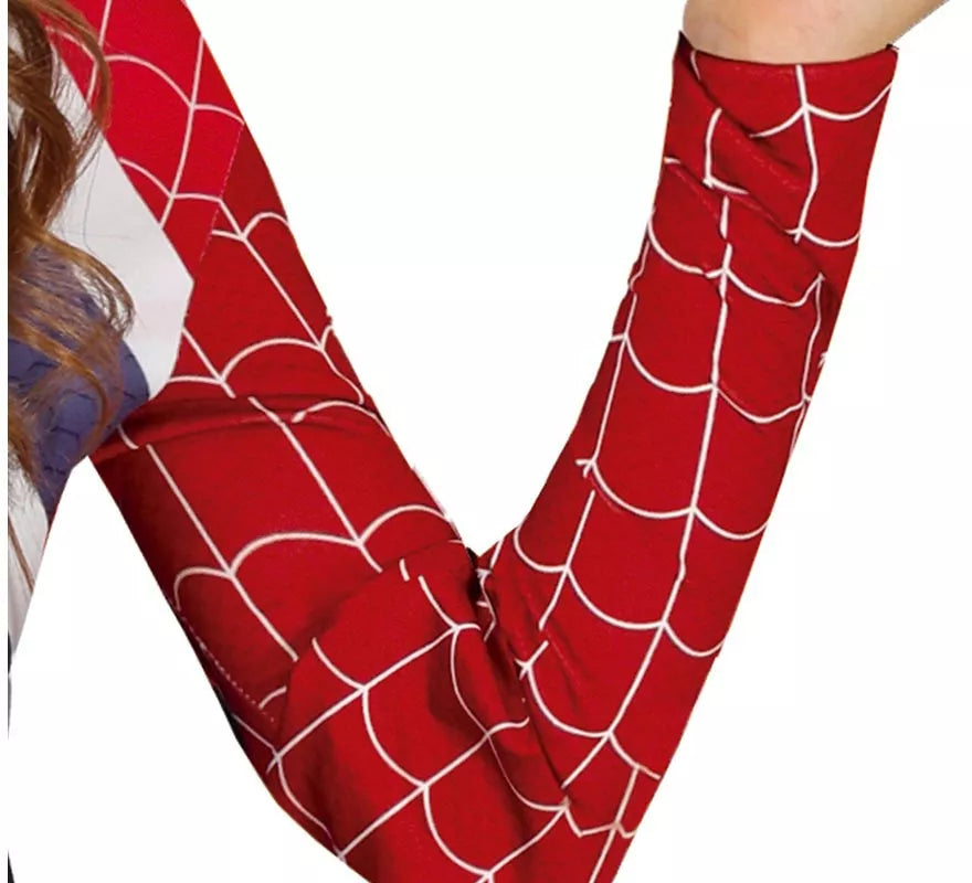 Translation missing: it.Disfraz de Super Heroína Arácnida encapuchada para niña