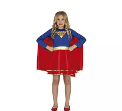 Costume da super eroina con gonna per bambina