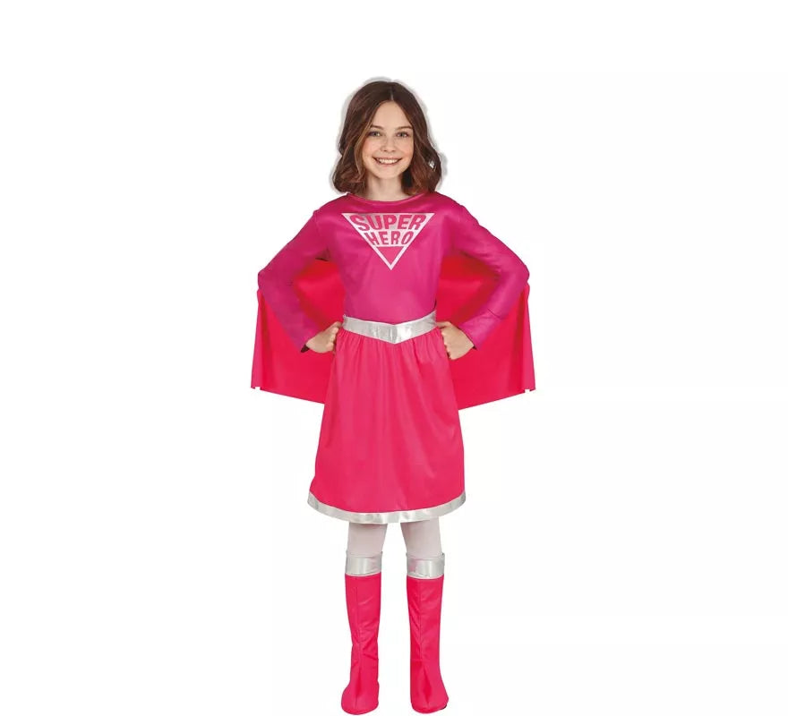 Translation missing: it.Disfraz de Super Heroína Rosa para niña