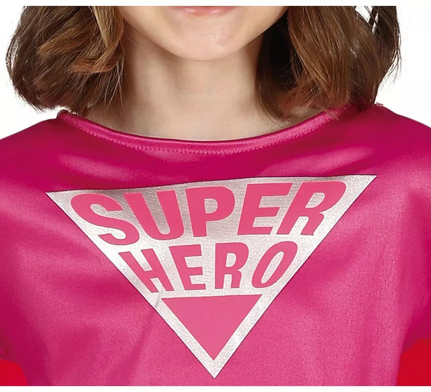 Translation missing: it.Disfraz de Super Heroína Rosa para niña