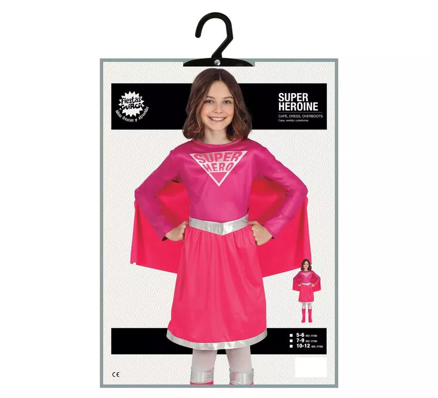 Translation missing: it.Disfraz de Super Heroína Rosa para niña